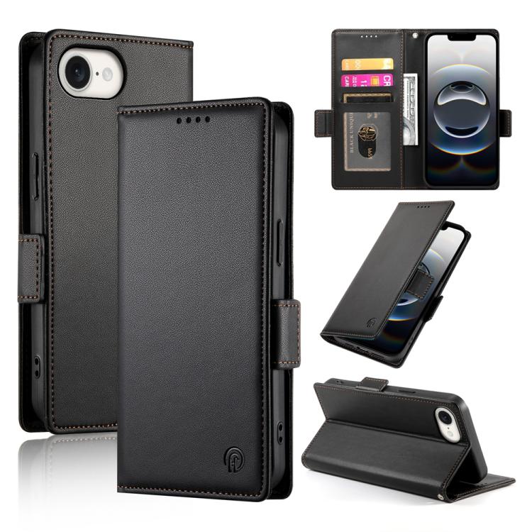 เคสโทรศัพท์หนังด้านแบบแม็กเนติกพร้อมหัวเข็มขัดข้าง สำหรับ iPhone 17e / 16e, สำหรับ iPhone 17 Pro Max, สำหรับ iPhone 17 Pro, สำหรับ iPhone 17, สำหรับ iPhone Air, สำหรับ iPhone 16 Pro Max