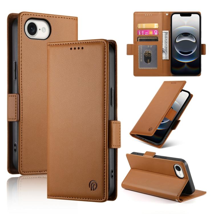 เคสโทรศัพท์หนังด้านแบบแม็กเนติกพร้อมหัวเข็มขัดข้าง สำหรับ iPhone 17e / 16e, สำหรับ iPhone 17 Pro Max, สำหรับ iPhone 17 Pro, สำหรับ iPhone 17, สำหรับ iPhone Air, สำหรับ iPhone 16 Pro Max