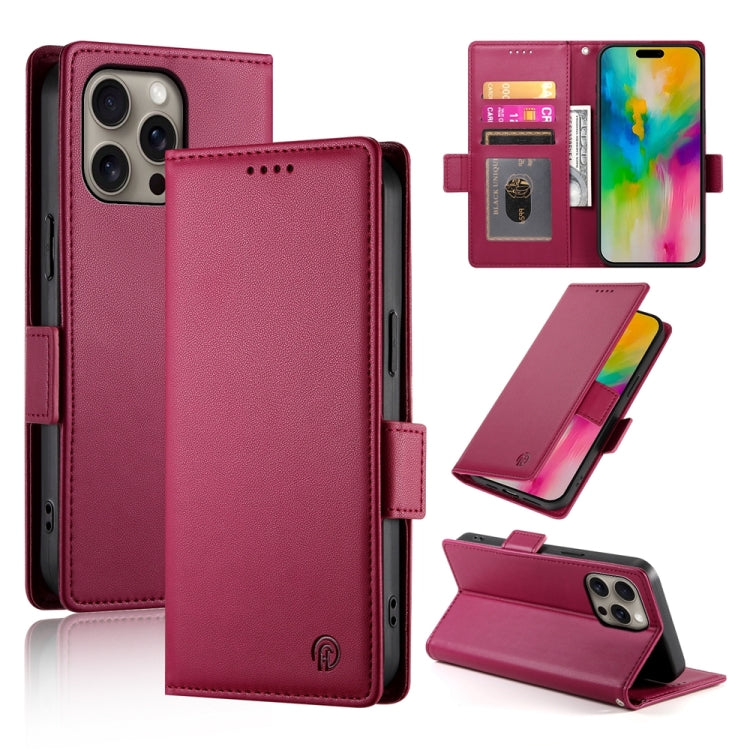 เคสโทรศัพท์หนังด้านแบบแม็กเนติกพร้อมหัวเข็มขัดข้าง สำหรับ iPhone 17e / 16e, สำหรับ iPhone 17 Pro Max, สำหรับ iPhone 17 Pro, สำหรับ iPhone 17, สำหรับ iPhone Air, สำหรับ iPhone 16 Pro Max