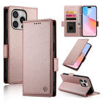 เคสโทรศัพท์หนังด้านแบบแม็กเนติกพร้อมหัวเข็มขัดข้าง สำหรับ iPhone 16 Pro, สำหรับ iPhone 16 Plus, สำหรับ iPhone 16, สำหรับ iPhone 15 Pro Max, สำหรับ iPhone 15 Pro, สำหรับ iPhone 15 Plus