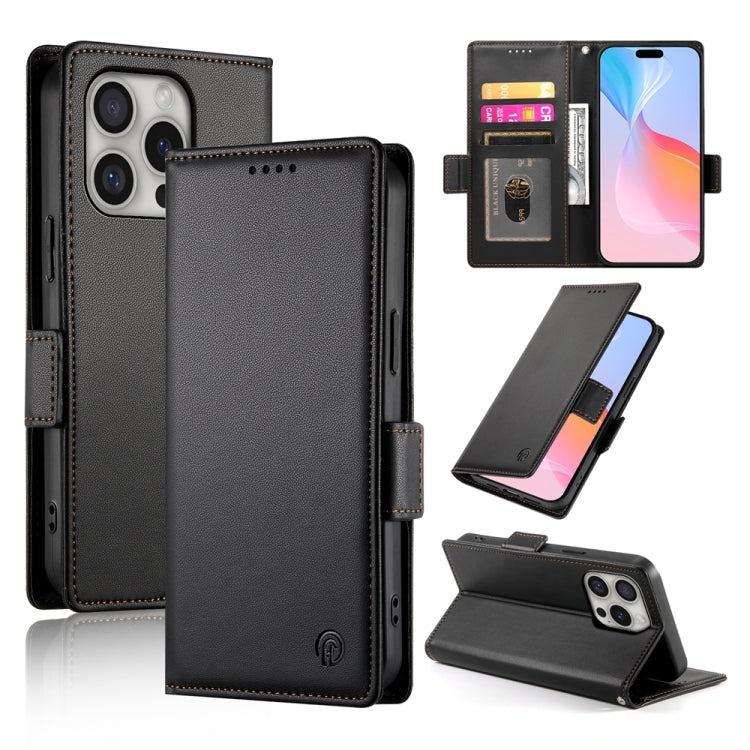 เคสโทรศัพท์หนังด้านแบบแม็กเนติกพร้อมหัวเข็มขัดข้าง สำหรับ iPhone 16 Pro, สำหรับ iPhone 16 Plus, สำหรับ iPhone 16, สำหรับ iPhone 15 Pro Max, สำหรับ iPhone 15 Pro, สำหรับ iPhone 15 Plus