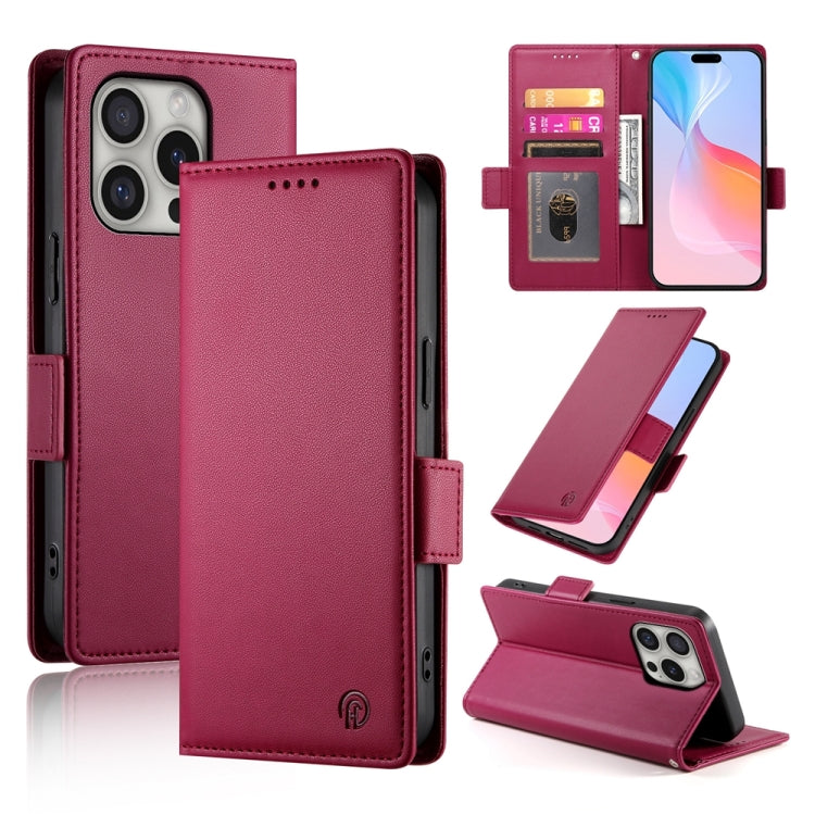 เคสโทรศัพท์หนังด้านแบบแม็กเนติกพร้อมหัวเข็มขัดข้าง สำหรับ iPhone 16 Pro, สำหรับ iPhone 16 Plus, สำหรับ iPhone 16, สำหรับ iPhone 15 Pro Max, สำหรับ iPhone 15 Pro, สำหรับ iPhone 15 Plus