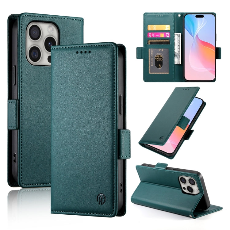 เคสโทรศัพท์หนังด้านแบบแม็กเนติกพร้อมหัวเข็มขัดข้าง สำหรับ iPhone 16 Pro, สำหรับ iPhone 16 Plus, สำหรับ iPhone 16, สำหรับ iPhone 15 Pro Max, สำหรับ iPhone 15 Pro, สำหรับ iPhone 15 Plus