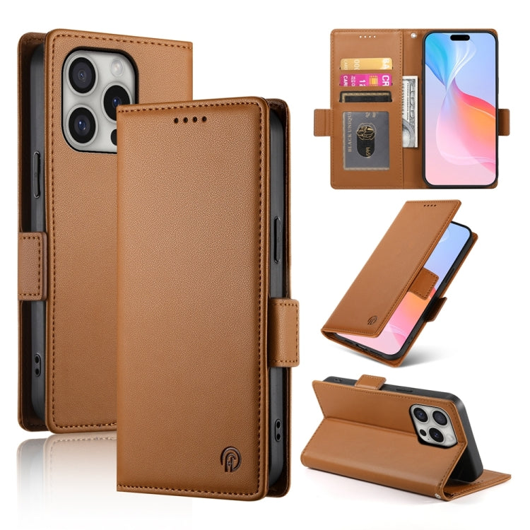 เคสโทรศัพท์หนังด้านแบบแม็กเนติกพร้อมหัวเข็มขัดข้าง สำหรับ iPhone 16 Pro, สำหรับ iPhone 16 Plus, สำหรับ iPhone 16, สำหรับ iPhone 15 Pro Max, สำหรับ iPhone 15 Pro, สำหรับ iPhone 15 Plus