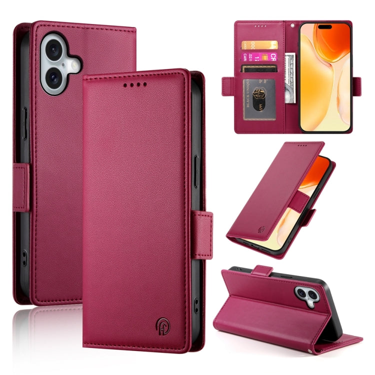 เคสโทรศัพท์หนังด้านแบบแม็กเนติกพร้อมหัวเข็มขัดข้าง สำหรับ iPhone 16 Pro, สำหรับ iPhone 16 Plus, สำหรับ iPhone 16, สำหรับ iPhone 15 Pro Max, สำหรับ iPhone 15 Pro, สำหรับ iPhone 15 Plus