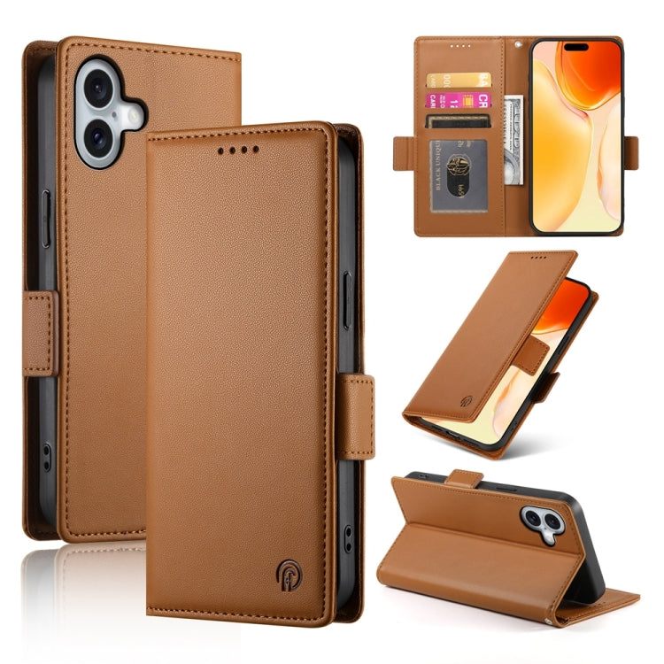 เคสโทรศัพท์หนังด้านแบบแม็กเนติกพร้อมหัวเข็มขัดข้าง สำหรับ iPhone 16 Pro, สำหรับ iPhone 16 Plus, สำหรับ iPhone 16, สำหรับ iPhone 15 Pro Max, สำหรับ iPhone 15 Pro, สำหรับ iPhone 15 Plus