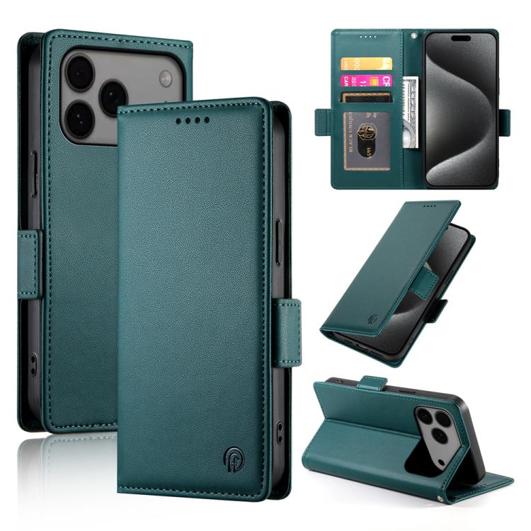 เคสโทรศัพท์หนังด้านแบบแม็กเนติกพร้อมหัวเข็มขัดข้าง สำหรับ iPhone 17e / 16e, สำหรับ iPhone 17 Pro Max, สำหรับ iPhone 17 Pro, สำหรับ iPhone 17, สำหรับ iPhone Air, สำหรับ iPhone 16 Pro Max