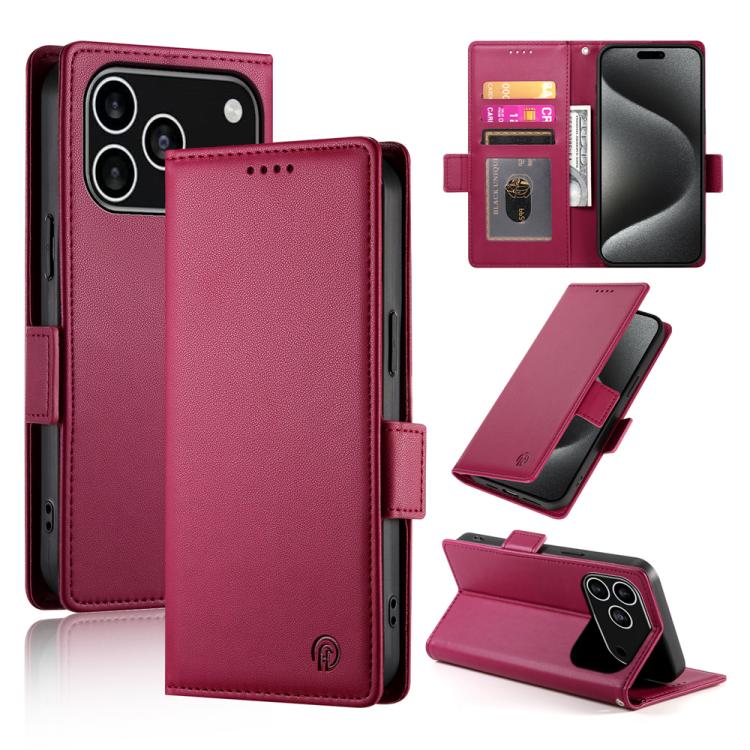เคสโทรศัพท์หนังด้านแบบแม็กเนติกพร้อมหัวเข็มขัดข้าง สำหรับ iPhone 17e / 16e, สำหรับ iPhone 17 Pro Max, สำหรับ iPhone 17 Pro, สำหรับ iPhone 17, สำหรับ iPhone Air, สำหรับ iPhone 16 Pro Max