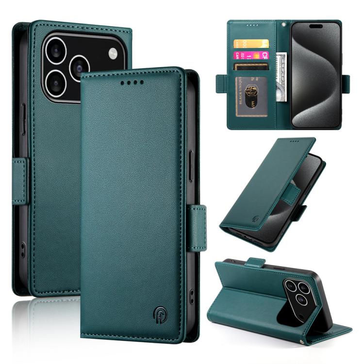 เคสโทรศัพท์หนังด้านแบบแม็กเนติกพร้อมหัวเข็มขัดข้าง สำหรับ iPhone 17e / 16e, สำหรับ iPhone 17 Pro Max, สำหรับ iPhone 17 Pro, สำหรับ iPhone 17, สำหรับ iPhone Air, สำหรับ iPhone 16 Pro Max