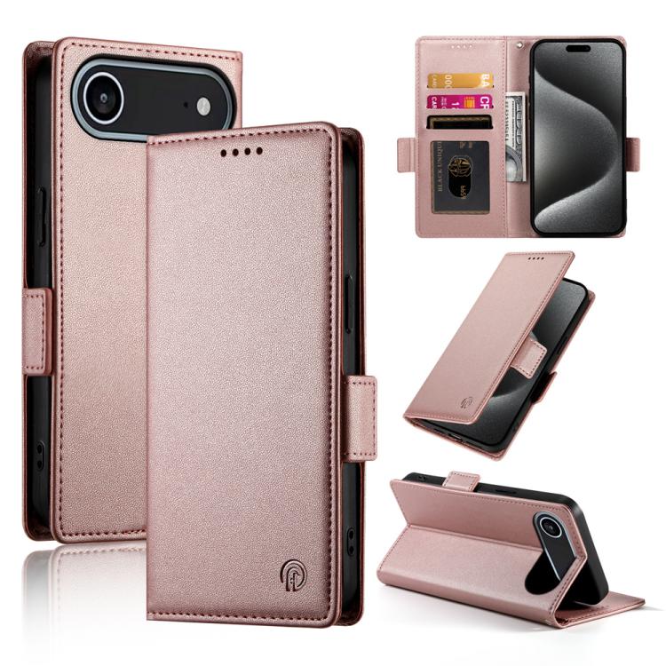 เคสโทรศัพท์หนังด้านแบบแม็กเนติกพร้อมหัวเข็มขัดข้าง สำหรับ iPhone 17e / 16e, สำหรับ iPhone 17 Pro Max, สำหรับ iPhone 17 Pro, สำหรับ iPhone 17, สำหรับ iPhone Air, สำหรับ iPhone 16 Pro Max
