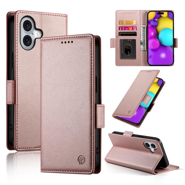 เคสโทรศัพท์หนังด้านแบบแม็กเนติกพร้อมหัวเข็มขัดข้าง สำหรับ iPhone 17e / 16e, สำหรับ iPhone 17 Pro Max, สำหรับ iPhone 17 Pro, สำหรับ iPhone 17, สำหรับ iPhone Air, สำหรับ iPhone 16 Pro Max