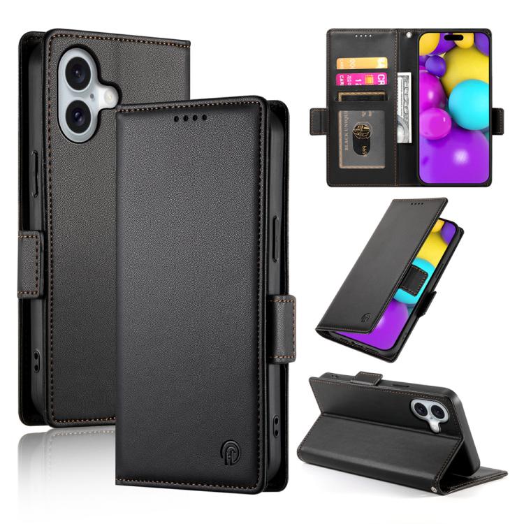 เคสโทรศัพท์หนังด้านแบบแม็กเนติกพร้อมหัวเข็มขัดข้าง สำหรับ iPhone 17e / 16e, สำหรับ iPhone 17 Pro Max, สำหรับ iPhone 17 Pro, สำหรับ iPhone 17, สำหรับ iPhone Air, สำหรับ iPhone 16 Pro Max