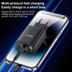 ที่ชาร์จ Yesido YC69 30W USB + USB-C คู่ / Type-C พร้อมหน้าจอดิจิทัล, สเปค: ปลั๊ก EU, YC69