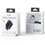 ที่ชาร์จ Yesido YC69 30W USB + USB-C คู่ / Type-C พร้อมหน้าจอดิจิทัล, สเปค: ปลั๊ก EU, YC69