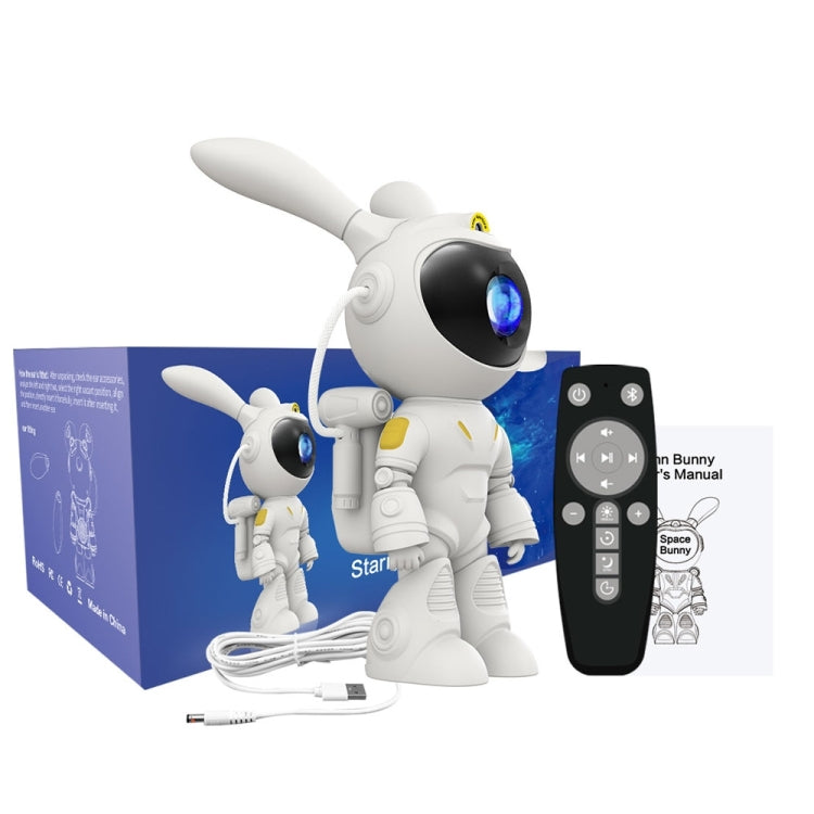 G001 Space Rabbit Starry Sky Projection Lamp Bluetooth Speaker 2 in 1 Laser Light, G001 Bluetooth