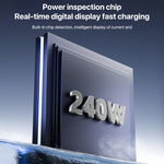 อะแดปเตอร์เต็มฟีเจอร์ Type-C ตัวผู้เป็น Type-C ตัวเมีย 240W พร้อมจอดิจิทัล