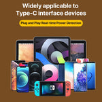 อะแดปเตอร์เต็มฟีเจอร์ Type-C ตัวผู้เป็น Type-C ตัวเมีย 240W พร้อมจอดิจิทัล