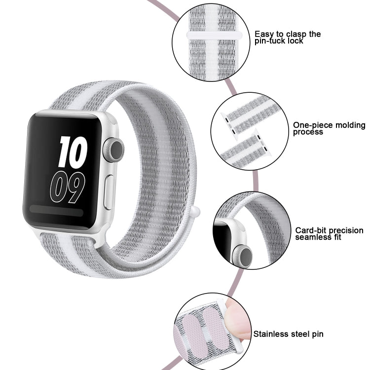 สายไนลอนแบบห่วง สำหรับ Apple Watch Series 8&7 41mm / SE 2&6&SE&5&4 40mm / 3&2&1 38mm, สำหรับ Apple Watch Ultra 49mm / Series 8&7 45mm / SE 2&6&SE&5&4 44mm / 3&2&1 42mm, สำหรับ Apple Watch Series 7 45mm / 6 & SE & 5 & 4 44mm / 3 & 2 & 1 42mm