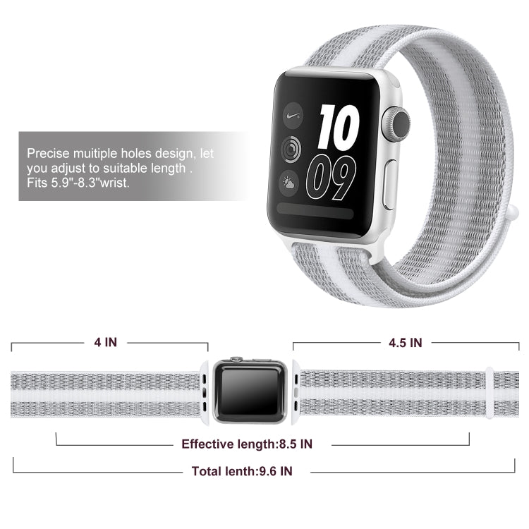 สายไนลอนแบบห่วง สำหรับ Apple Watch Series 8&7 41mm / SE 2&6&SE&5&4 40mm / 3&2&1 38mm, สำหรับ Apple Watch Ultra 49mm / Series 8&7 45mm / SE 2&6&SE&5&4 44mm / 3&2&1 42mm, สำหรับ Apple Watch Series 7 45mm / 6 & SE & 5 & 4 44mm / 3 & 2 & 1 42mm