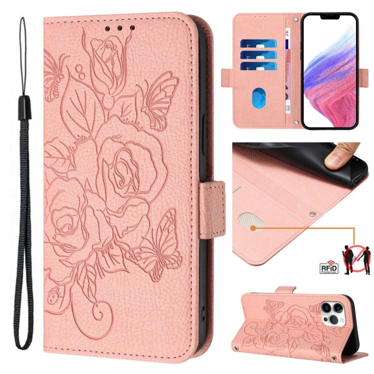 เคสโทรศัพท์หนังกันขโมย RFID ปั๊มลายกุหลาบ สำหรับ iPhone 14 Pro Max, สำหรับ iPhone SE 2022 / SE 2020 / 8 / 7, สำหรับ iPhone 13 Pro Max, สำหรับ iPhone 13 Pro, สำหรับ iPhone 13 mini, สำหรับ iPhone 12 / 12 Pro, สำหรับ iPhone 12 Pro Max, สำหรับ iPhone 12 mini