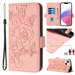 เคสโทรศัพท์หนังกันขโมย RFID ปั๊มลายกุหลาบ สำหรับ iPhone 14 Pro Max, สำหรับ iPhone SE 2022 / SE 2020 / 8 / 7, สำหรับ iPhone 13 Pro Max, สำหรับ iPhone 13 Pro, สำหรับ iPhone 13 mini, สำหรับ iPhone 12 / 12 Pro, สำหรับ iPhone 12 Pro Max, สำหรับ iPhone 12 mini