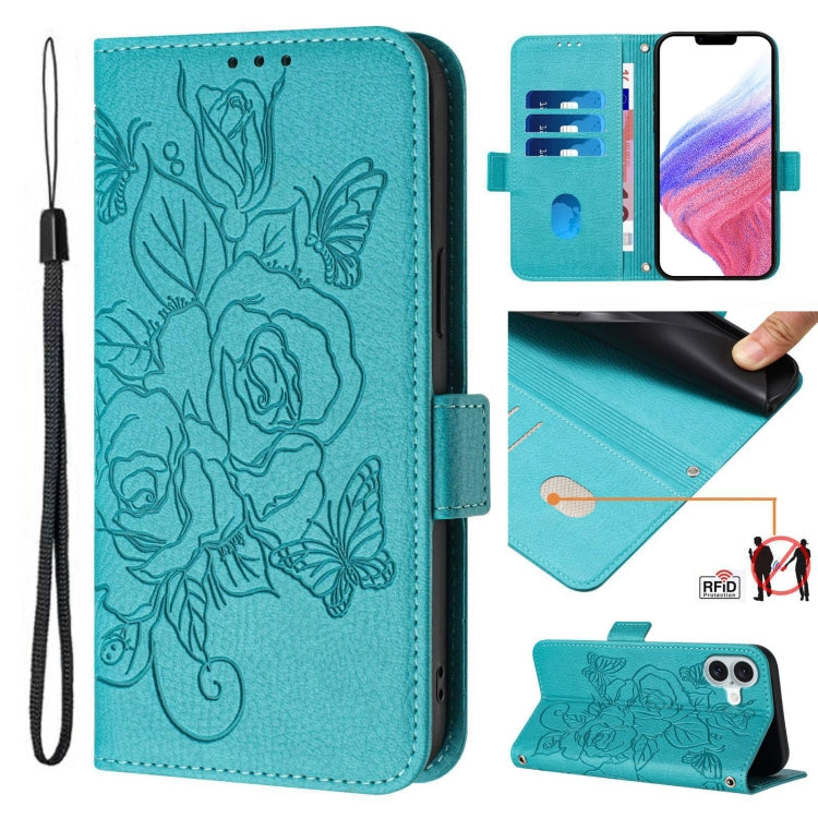 เคสโทรศัพท์หนังกันขโมย RFID ปั๊มลายกุหลาบ สำหรับ iPhone 17 Pro Max, สำหรับ iPhone 17 Pro, สำหรับ iPhone 17, สำหรับ iPhone Air, สำหรับ iPhone SE 2024, สำหรับ iPhone 16 Pro Max, สำหรับ iPhone 16 Pro, สำหรับ iPhone 16 Plus