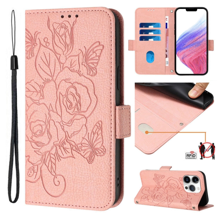 เคสโทรศัพท์หนังกันขโมย RFID ปั๊มลายกุหลาบ สำหรับ iPhone 17 Pro Max, สำหรับ iPhone 17 Pro, สำหรับ iPhone 17, สำหรับ iPhone Air, สำหรับ iPhone SE 2024, สำหรับ iPhone 16 Pro Max, สำหรับ iPhone 16 Pro, สำหรับ iPhone 16 Plus