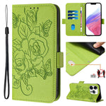 เคสโทรศัพท์หนังกันขโมย RFID ปั๊มลายกุหลาบ สำหรับ iPhone 17 Pro Max, สำหรับ iPhone 17 Pro, สำหรับ iPhone 17, สำหรับ iPhone Air, สำหรับ iPhone SE 2024, สำหรับ iPhone 16 Pro Max, สำหรับ iPhone 16 Pro, สำหรับ iPhone 16 Plus
