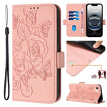 เคสโทรศัพท์หนังกันขโมย RFID ปั๊มลายกุหลาบ สำหรับ iPhone 17 Pro Max, สำหรับ iPhone 17 Pro, สำหรับ iPhone 17, สำหรับ iPhone Air, สำหรับ iPhone SE 2024, สำหรับ iPhone 16 Pro Max, สำหรับ iPhone 16 Pro, สำหรับ iPhone 16 Plus