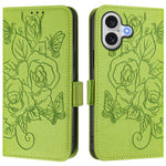 เคสโทรศัพท์หนังกันขโมย RFID ปั๊มลายกุหลาบ สำหรับ iPhone 17 Pro Max, สำหรับ iPhone 17 Pro, สำหรับ iPhone 17, สำหรับ iPhone Air, สำหรับ iPhone SE 2024, สำหรับ iPhone 16 Pro Max, สำหรับ iPhone 16 Pro, สำหรับ iPhone 16 Plus