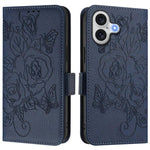 เคสโทรศัพท์หนังกันขโมย RFID ปั๊มลายกุหลาบ สำหรับ iPhone 17 Pro Max, สำหรับ iPhone 17 Pro, สำหรับ iPhone 17, สำหรับ iPhone Air, สำหรับ iPhone SE 2024, สำหรับ iPhone 16 Pro Max, สำหรับ iPhone 16 Pro, สำหรับ iPhone 16 Plus