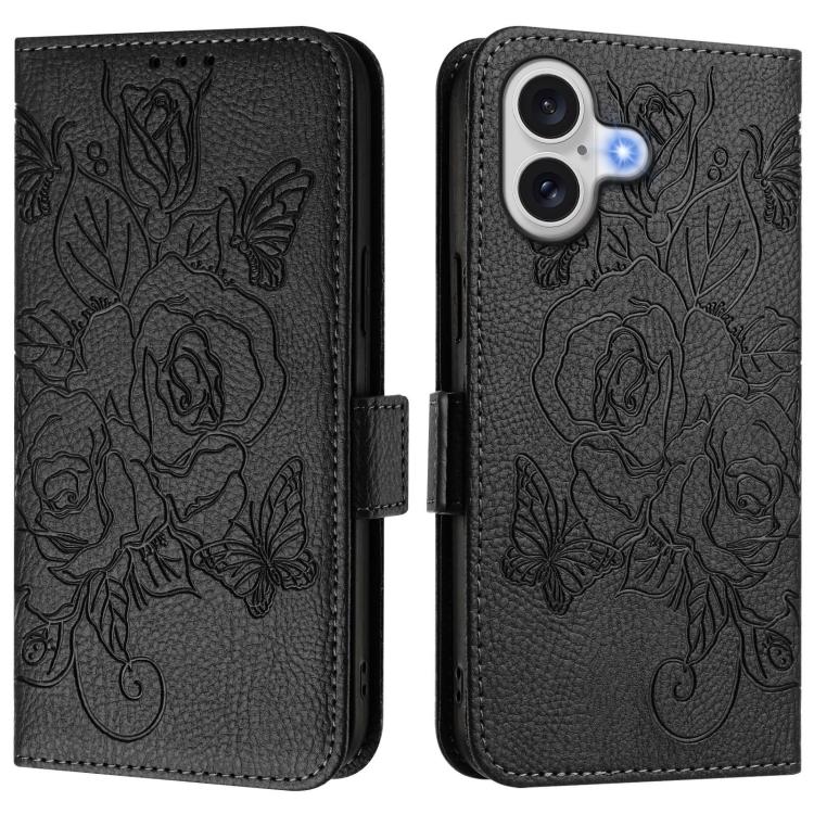 เคสโทรศัพท์หนังกันขโมย RFID ปั๊มลายกุหลาบ สำหรับ iPhone 17 Pro Max, สำหรับ iPhone 17 Pro, สำหรับ iPhone 17, สำหรับ iPhone Air, สำหรับ iPhone SE 2024, สำหรับ iPhone 16 Pro Max, สำหรับ iPhone 16 Pro, สำหรับ iPhone 16 Plus