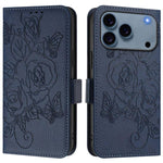 เคสโทรศัพท์หนังกันขโมย RFID ปั๊มลายกุหลาบ สำหรับ iPhone 17 Pro Max, สำหรับ iPhone 17 Pro, สำหรับ iPhone 17, สำหรับ iPhone Air, สำหรับ iPhone SE 2024, สำหรับ iPhone 16 Pro Max, สำหรับ iPhone 16 Pro, สำหรับ iPhone 16 Plus