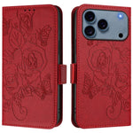 เคสโทรศัพท์หนังกันขโมย RFID ปั๊มลายกุหลาบ สำหรับ iPhone 17 Pro Max, สำหรับ iPhone 17 Pro, สำหรับ iPhone 17, สำหรับ iPhone Air, สำหรับ iPhone SE 2024, สำหรับ iPhone 16 Pro Max, สำหรับ iPhone 16 Pro, สำหรับ iPhone 16 Plus