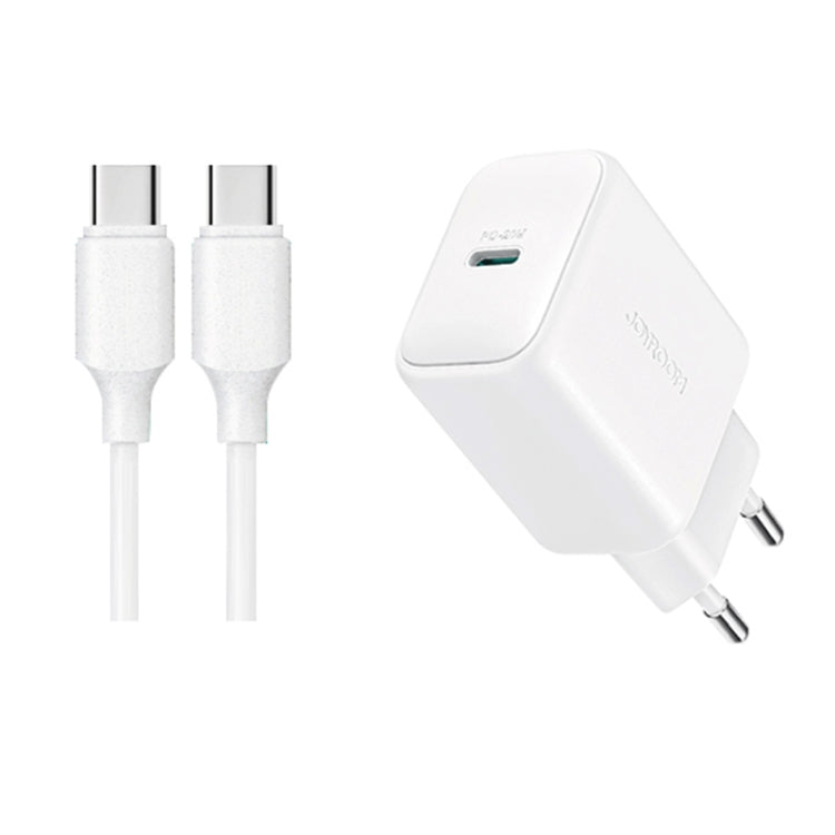 ชุดชาร์จ JOYROOM JR-TCF20 PD20W พอร์ต Type-C พร้อมสาย Type-C to Type-C, ปลั๊ก EU + สาย Type-C to Type-C, ปลั๊ก UK + สาย Type-C to Type-C