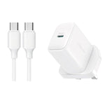 ชุดชาร์จ JOYROOM JR-TCF20 PD20W พอร์ต Type-C พร้อมสาย Type-C to Type-C, ปลั๊ก EU + สาย Type-C to Type-C, ปลั๊ก UK + สาย Type-C to Type-C