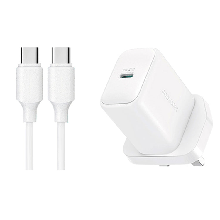 ชุดชาร์จ JOYROOM JR-TCF20 PD20W พอร์ต Type-C พร้อมสาย Type-C to Type-C, ปลั๊ก EU + สาย Type-C to Type-C, ปลั๊ก UK + สาย Type-C to Type-C