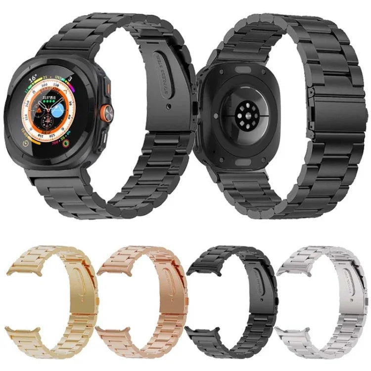 สายรัดนาฬิกาเหล็กแบบสามเม็ด สำหรับ Samsung Galaxy Watch Ultra 47mm / Ultra 2025
