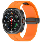 สายรัดนาฬิกาซิลิโคนหัวเข็มขัดพับแม่เหล็ก สำหรับ Samsung Galaxy Watch Ultra 47mm / Ultra 2025