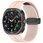สายรัดนาฬิกาซิลิโคนหัวเข็มขัดพับแม่เหล็ก สำหรับ Samsung Galaxy Watch Ultra 47mm / Ultra 2025