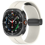 สายรัดนาฬิกาซิลิโคนหัวเข็มขัดพับแม่เหล็ก สำหรับ Samsung Galaxy Watch Ultra 47mm / Ultra 2025