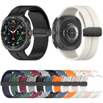 สายรัดนาฬิกาซิลิโคนหัวเข็มขัดพับแม่เหล็ก สำหรับ Samsung Galaxy Watch Ultra 47mm / Ultra 2025