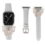 สายเปลี่ยนรูปโบว์ประดับเพชรกลิตเตอร์ สำหรับ Apple Watch 5 & 4 44mm / 3 & 2 & 1 42mm