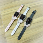 สายเปลี่ยนรูปโบว์ประดับเพชรกลิตเตอร์ สำหรับ Apple Watch 5 & 4 44mm / 3 & 2 & 1 42mm
