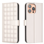 เคสโทรศัพท์หนังลายสี่เหลี่ยม สำหรับ iPhone 17e / 16e, สำหรับ iPhone 17 Pro Max, สำหรับ iPhone 16 Pro Max, สำหรับ iPhone 16 Pro, สำหรับ iPhone 16 Plus, สำหรับ iPhone 16, สำหรับ iPhone 15 Pro Max, สำหรับ iPhone 15 Pro