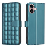 เคสโทรศัพท์หนังลายสี่เหลี่ยม สำหรับ iPhone 17e / 16e, สำหรับ iPhone 17 Pro Max, สำหรับ iPhone 16 Pro Max, สำหรับ iPhone 16 Pro, สำหรับ iPhone 16 Plus, สำหรับ iPhone 16, สำหรับ iPhone 15 Pro Max, สำหรับ iPhone 15 Pro