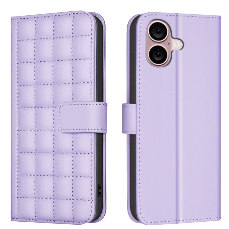 เคสโทรศัพท์หนังลายสี่เหลี่ยม สำหรับ iPhone 17e / 16e, สำหรับ iPhone 17 Pro Max, สำหรับ iPhone 16 Pro Max, สำหรับ iPhone 16 Pro, สำหรับ iPhone 16 Plus, สำหรับ iPhone 16, สำหรับ iPhone 15 Pro Max, สำหรับ iPhone 15 Pro