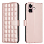 เคสโทรศัพท์หนังลายสี่เหลี่ยม สำหรับ iPhone 17e / 16e, สำหรับ iPhone 17 Pro Max, สำหรับ iPhone 16 Pro Max, สำหรับ iPhone 16 Pro, สำหรับ iPhone 16 Plus, สำหรับ iPhone 16, สำหรับ iPhone 15 Pro Max, สำหรับ iPhone 15 Pro