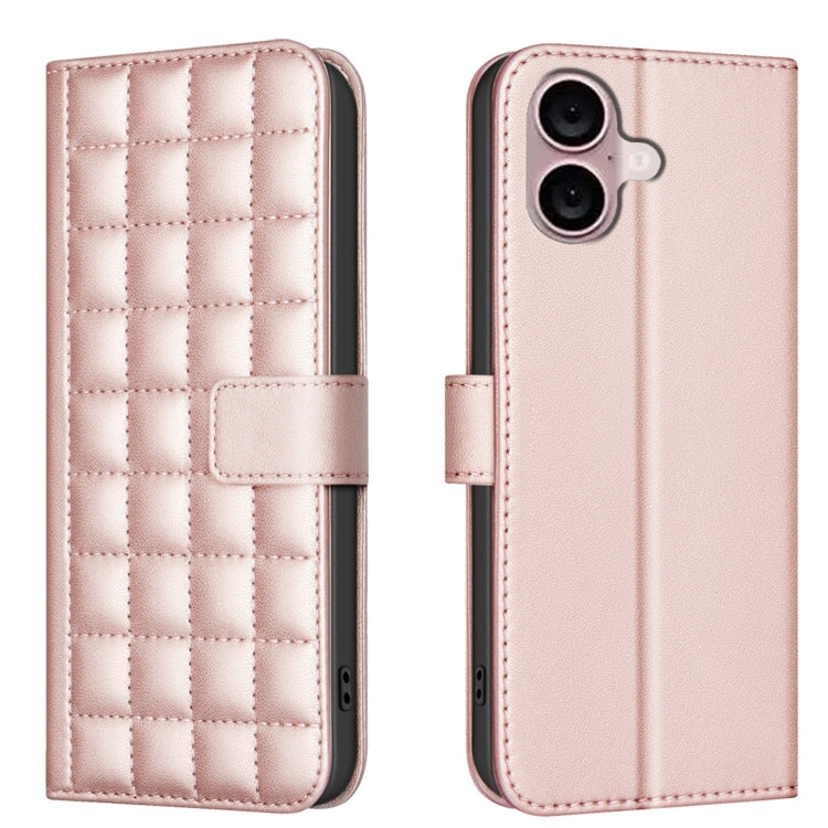 เคสโทรศัพท์หนังลายสี่เหลี่ยม สำหรับ iPhone 17e / 16e, สำหรับ iPhone 17 Pro Max, สำหรับ iPhone 16 Pro Max, สำหรับ iPhone 16 Pro, สำหรับ iPhone 16 Plus, สำหรับ iPhone 16, สำหรับ iPhone 15 Pro Max, สำหรับ iPhone 15 Pro