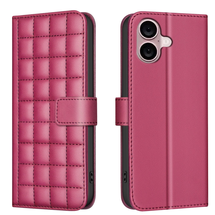 เคสโทรศัพท์หนังลายสี่เหลี่ยม สำหรับ iPhone 17e / 16e, สำหรับ iPhone 17 Pro Max, สำหรับ iPhone 16 Pro Max, สำหรับ iPhone 16 Pro, สำหรับ iPhone 16 Plus, สำหรับ iPhone 16, สำหรับ iPhone 15 Pro Max, สำหรับ iPhone 15 Pro